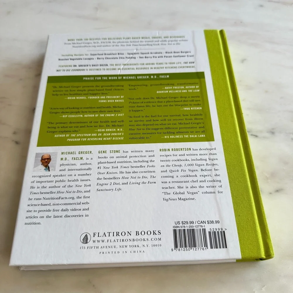 How Not to Die Cookbook : 100+ Recipes to Help Prevent and Reverse Disease